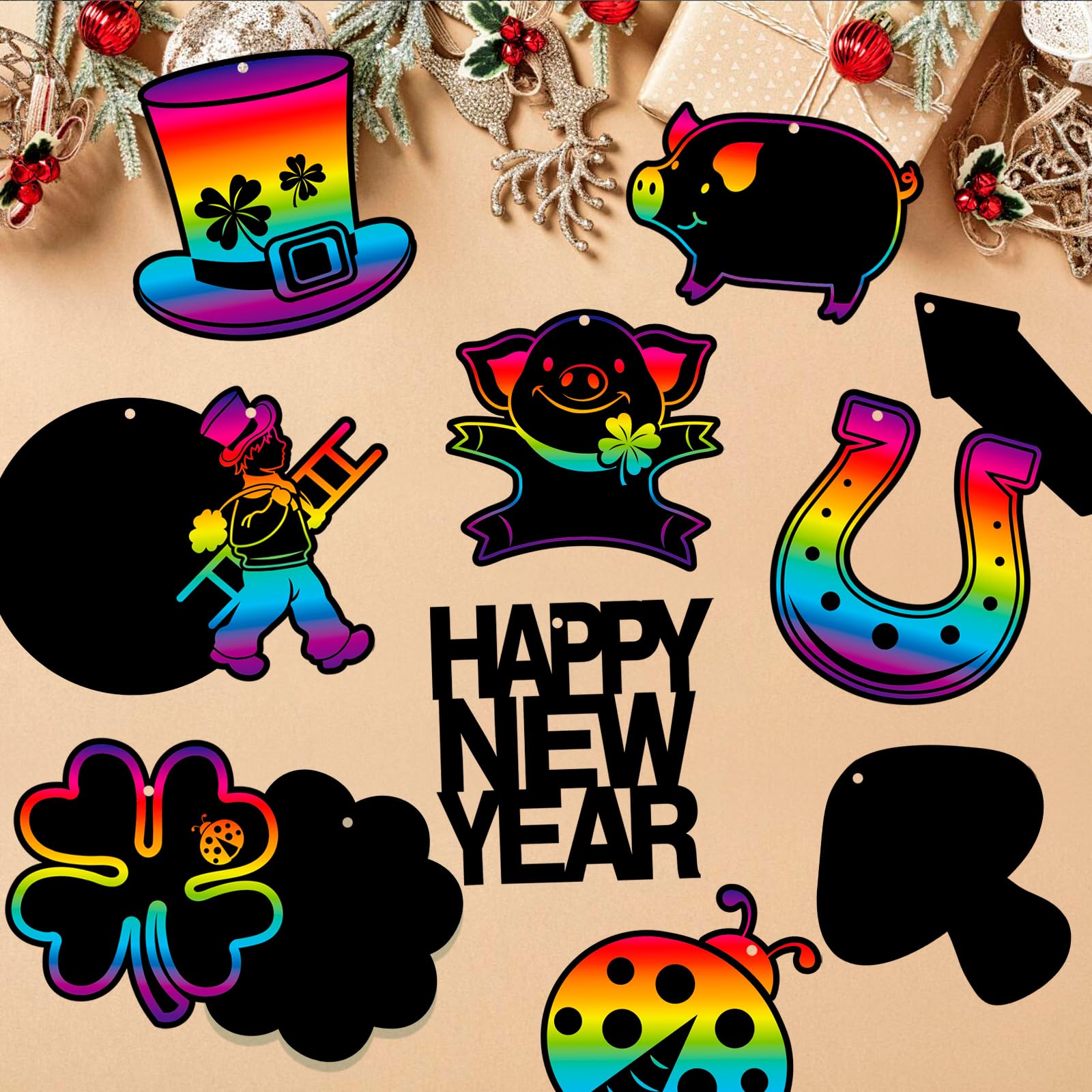 howaf-silvester-kratzbilder-gl-cksbringer-36-st-ck-set image 4