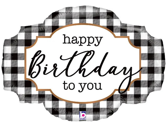 betallic-buffalo-plaid-folienballon-25-zoll-geburtstag-karo image 1