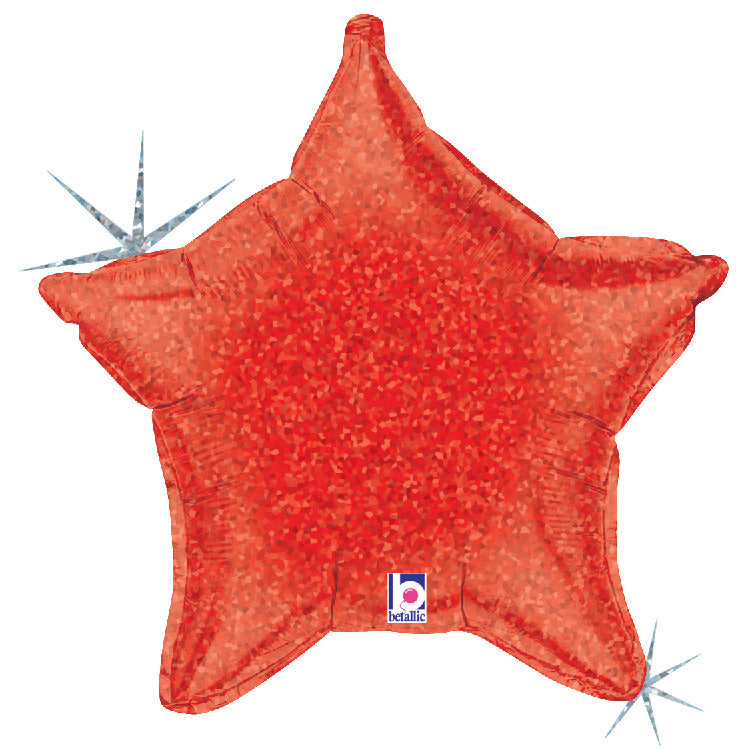 betallic-red-holographic-star-folienballon-stern-53-cm-rot image 1