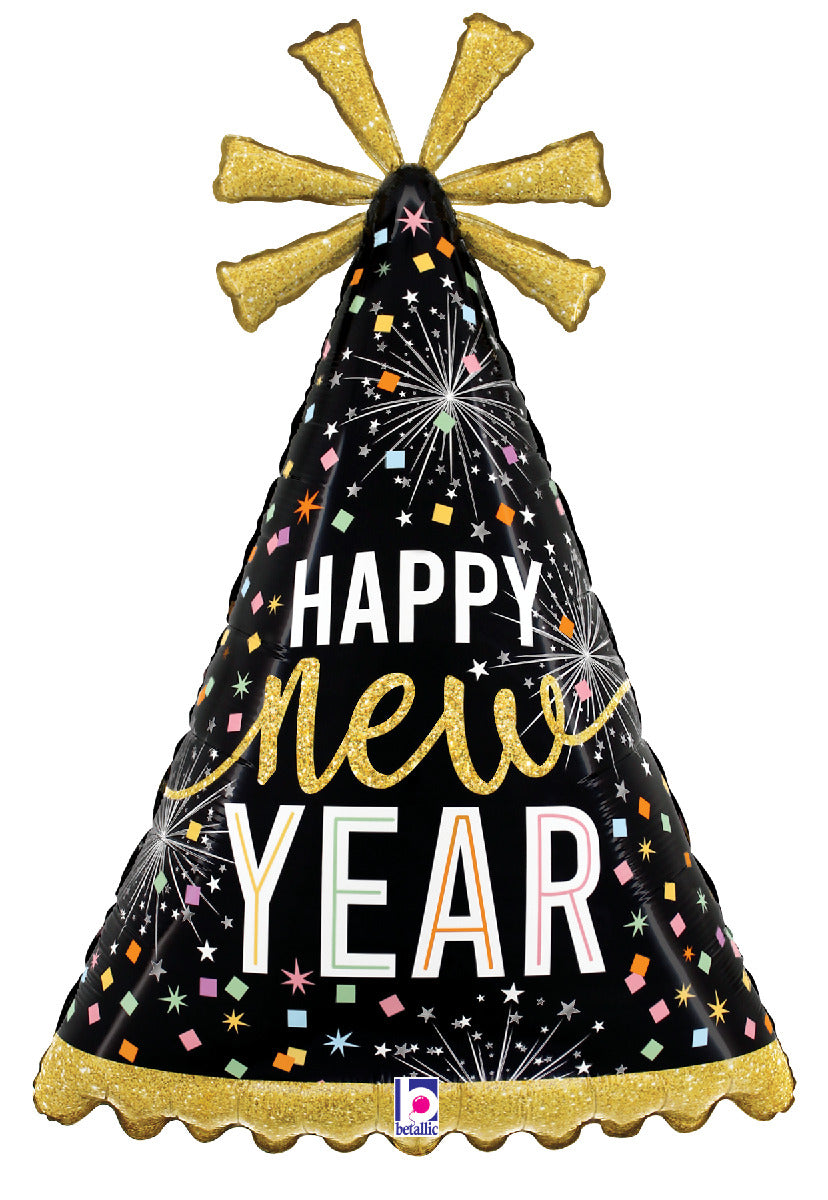 betallic-new-year-party-hat-folienballon-32-zoll image 1