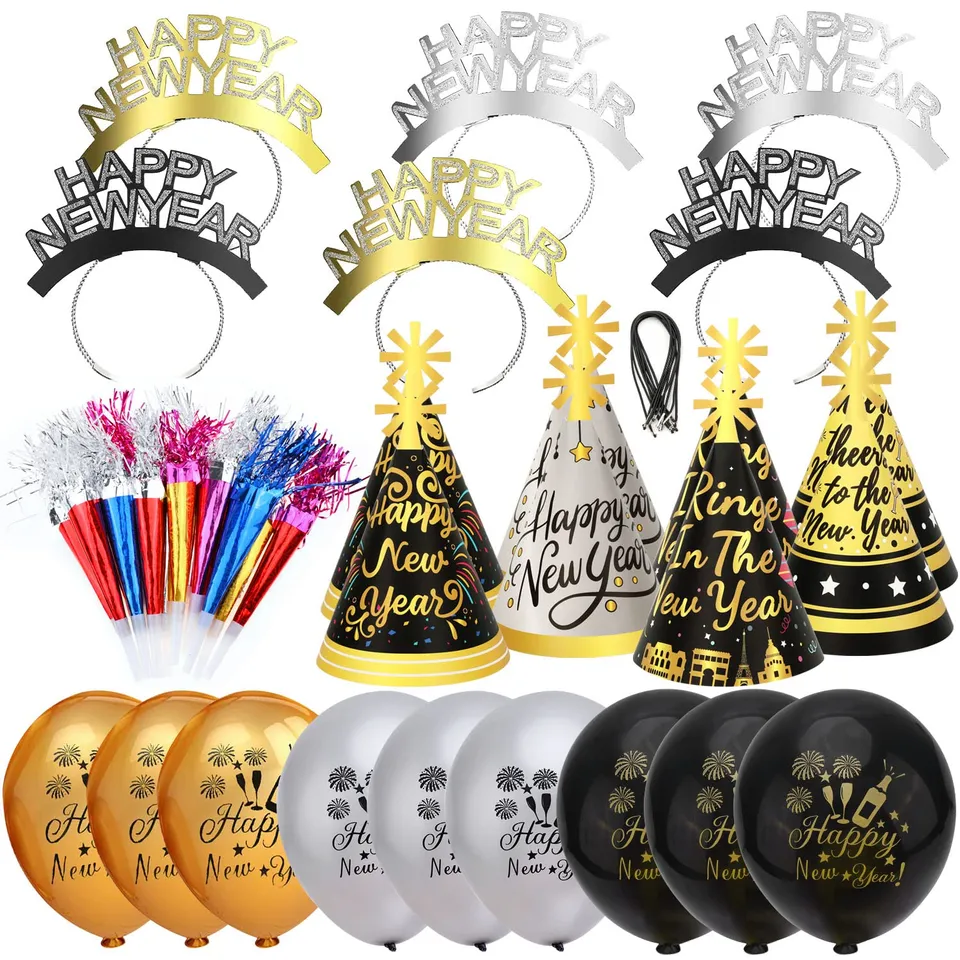 howaf-silvester-deko-2027-party-set-43tlg-silber-stil-a image 1
