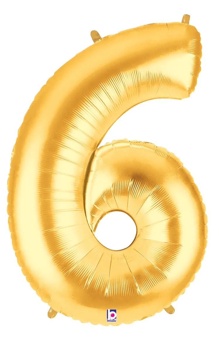 betallic-zahlen-folienballon-6-gold-14-zoll-junior image 1