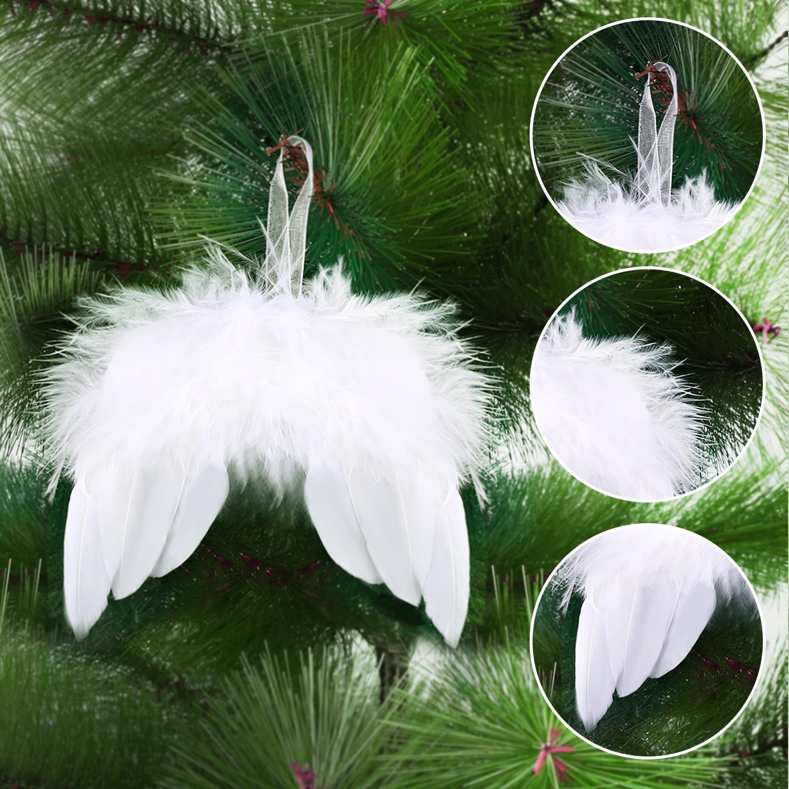 howaf-engelsfl-gel-christbaumschmuck-wei-12-st-ck-feder image 3