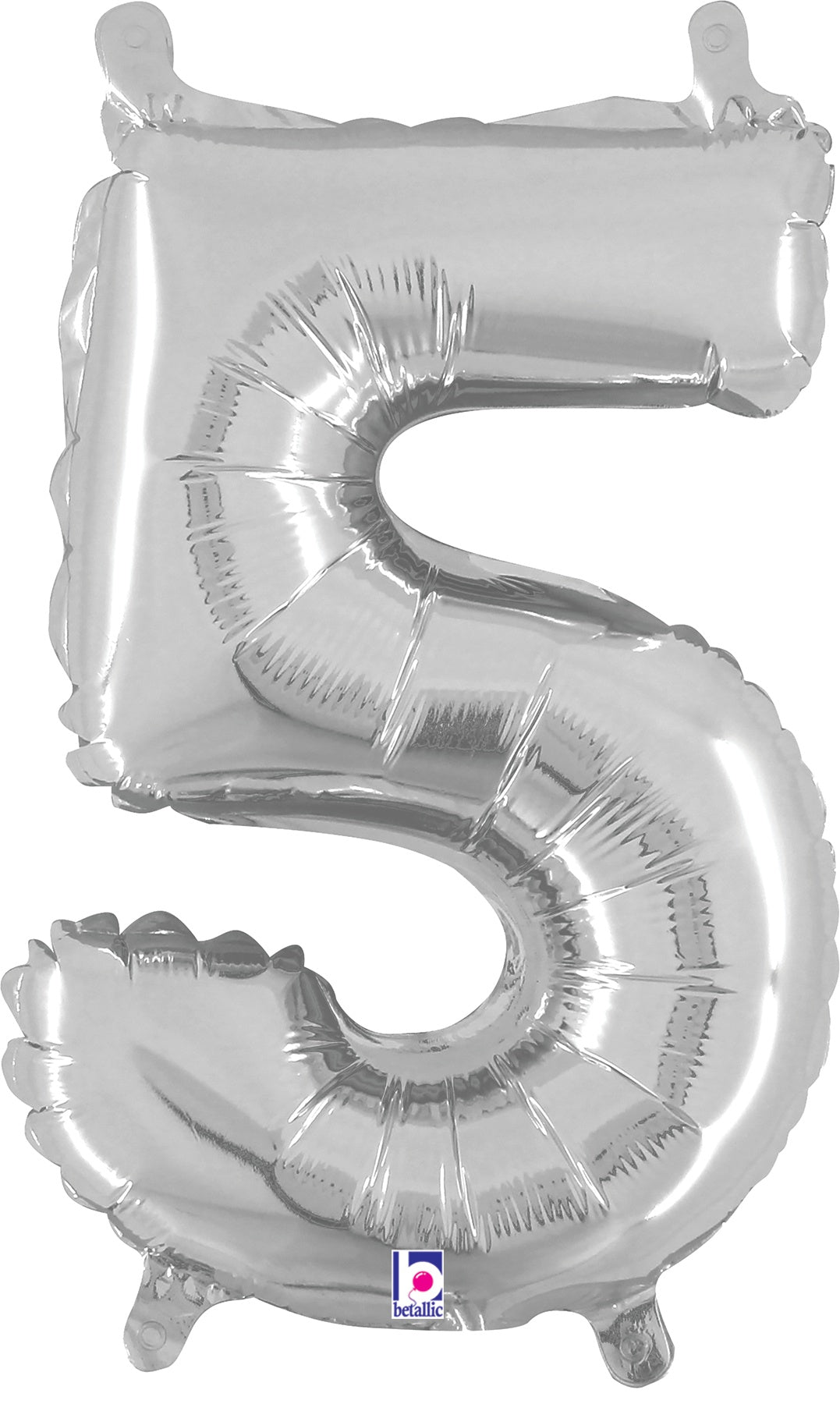 betallic-foil-balloons-zahl-5-folienballon-34-silber-megaloon image 2