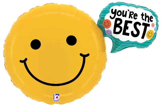 betallic-you-re-the-best-smiley-folienballon-31-zoll-danke image 1