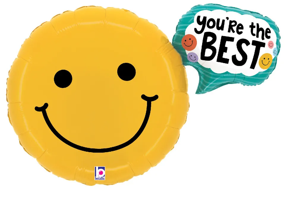 betallic-you-re-the-best-smiley-folienballon-31-zoll-danke image 1