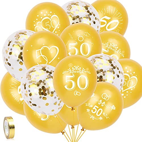 howaf-goldene-hochzeit-50-luftballon-set-35-tlg-gold-12-zoll image 8