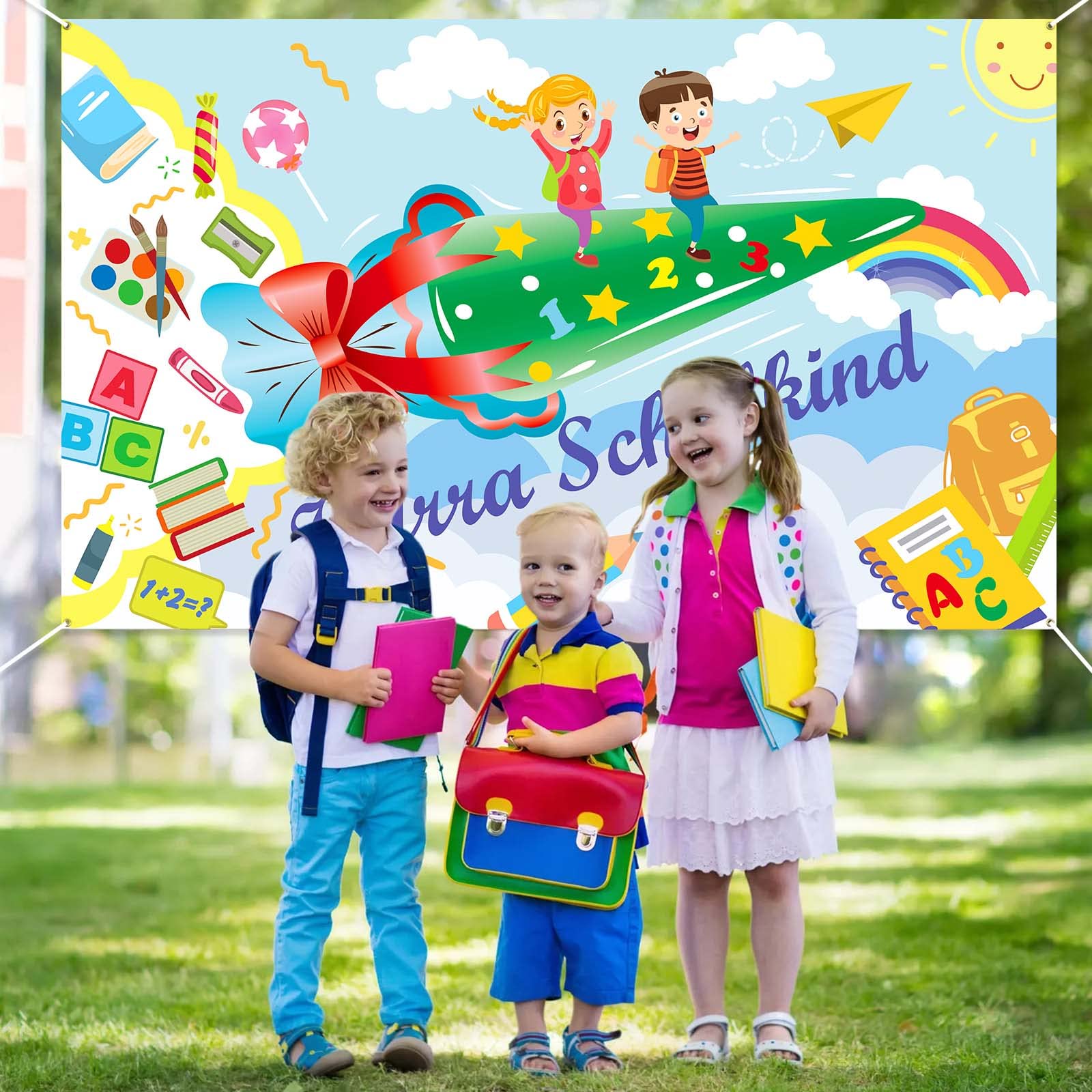 howaf-hurra-schulkind-banner-stoff-185x110-cm-einschulung image 5