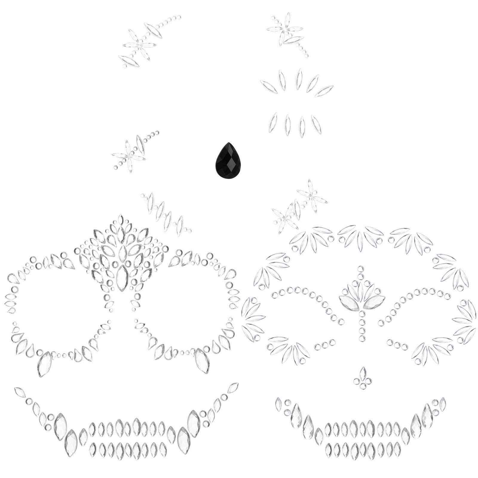 howaf-gesicht-edelsteine-halloween-tattoo-6er-selbstklebend image 2