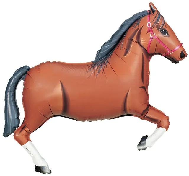 betallic-foil-balloons-brown-horse-folienballon-pferd-braun image 1