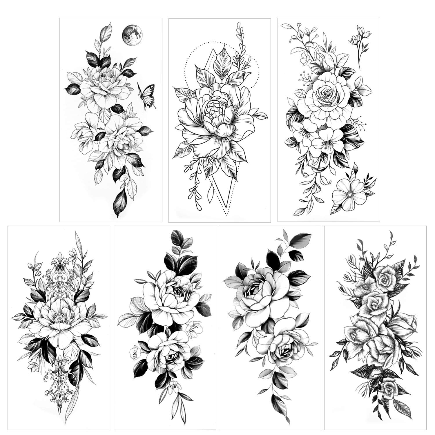 howaf-tempor-re-tattoos-schwarz-rose-blume-10-bl-tter image 3