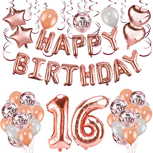 howaf-16-geburtstag-deko-luftballon-set-ros-gold-sweet-16 image 7
