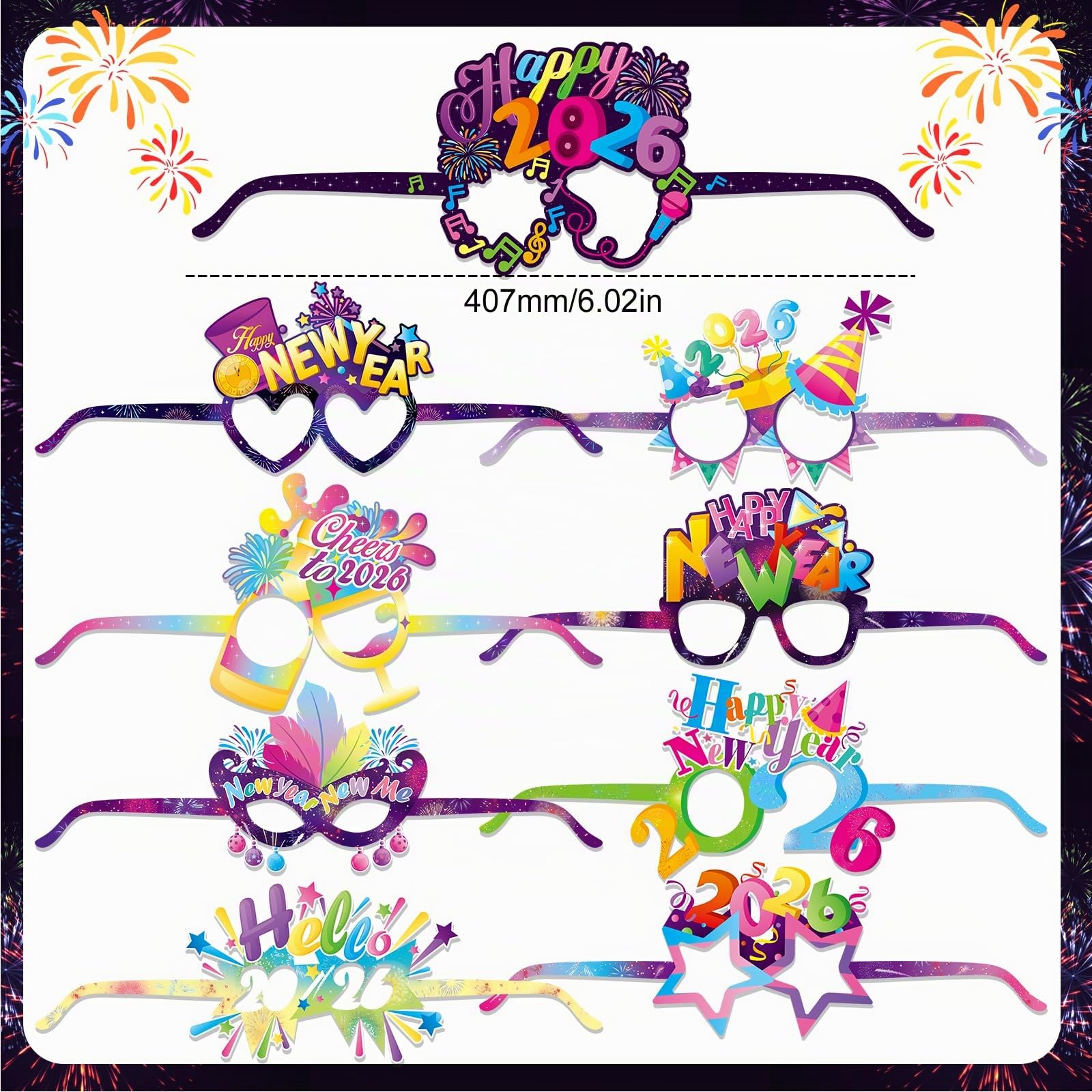 howaf-silvester-deko-2026-set-ballons-brille-hut-tr-ten-party image 4