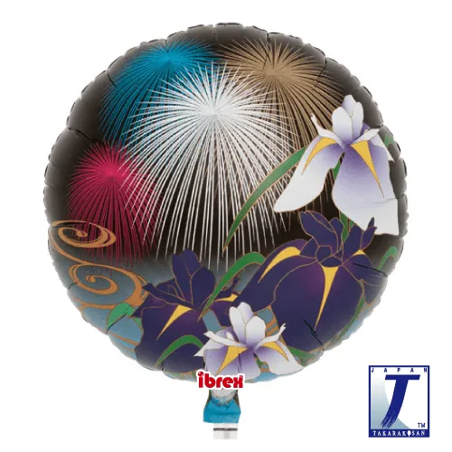 takara-ibrex-round-14-zoll-ballon-fireworks-irises image 1