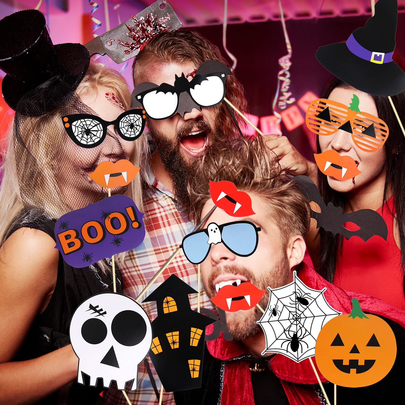 howaf-halloween-fotobox-selfie-rahmen-aufblasbar-props-22-tlg image 6