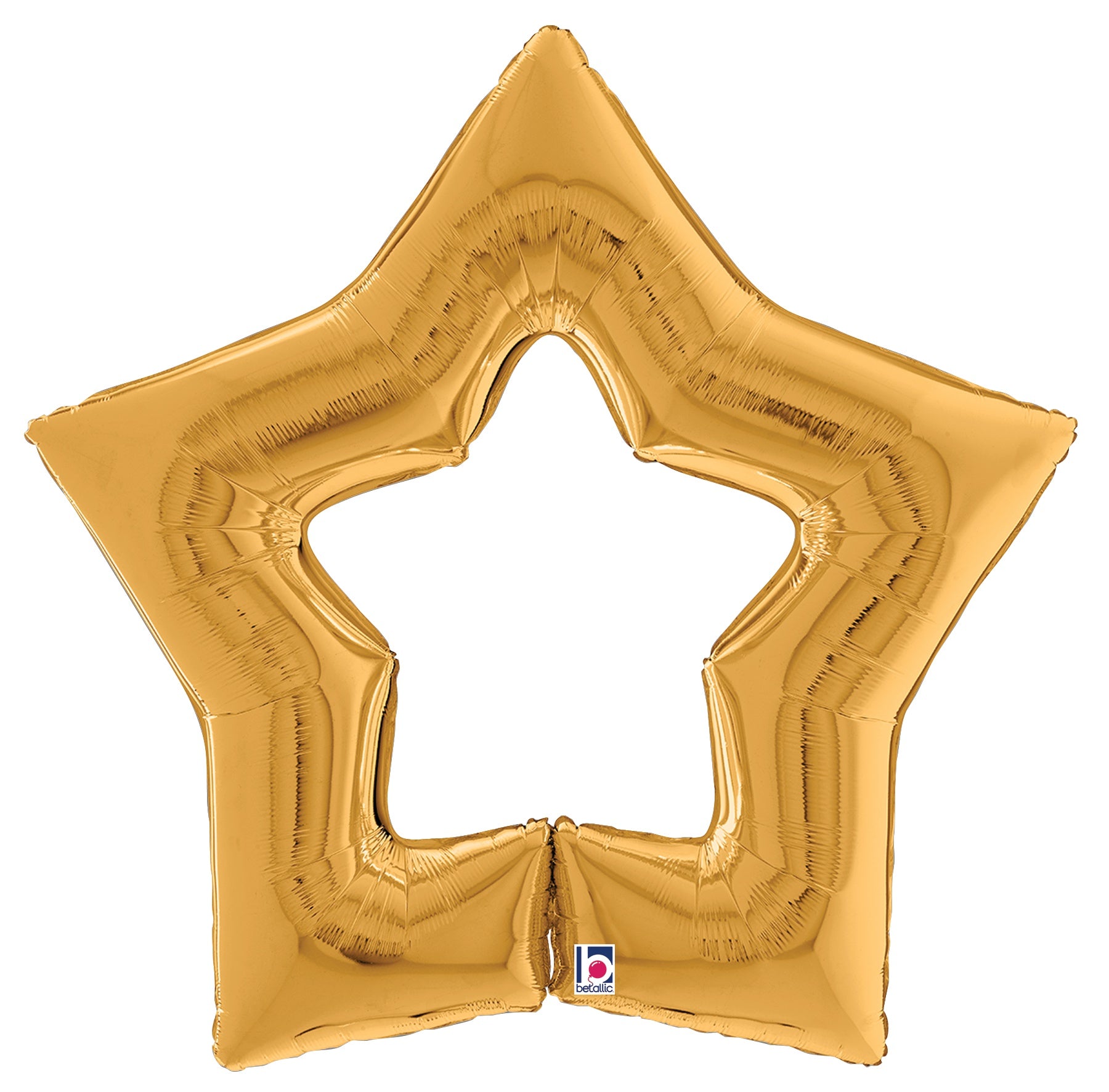 betallic-linky-star-gold-folienballon-38-stern-gold image 1