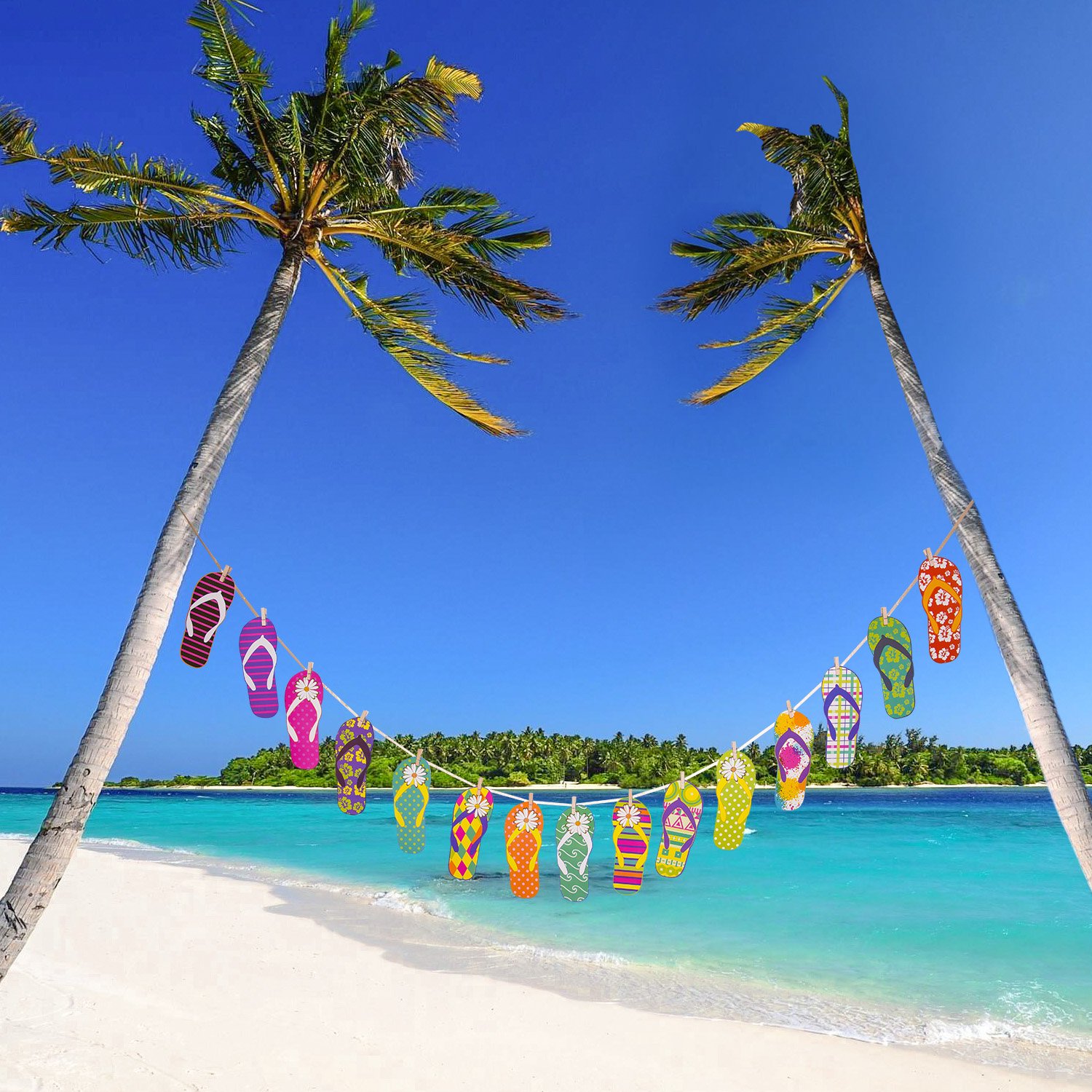 howaf-hawaii-girlande-flip-flops-15tlg-10m-sommer-party image 7