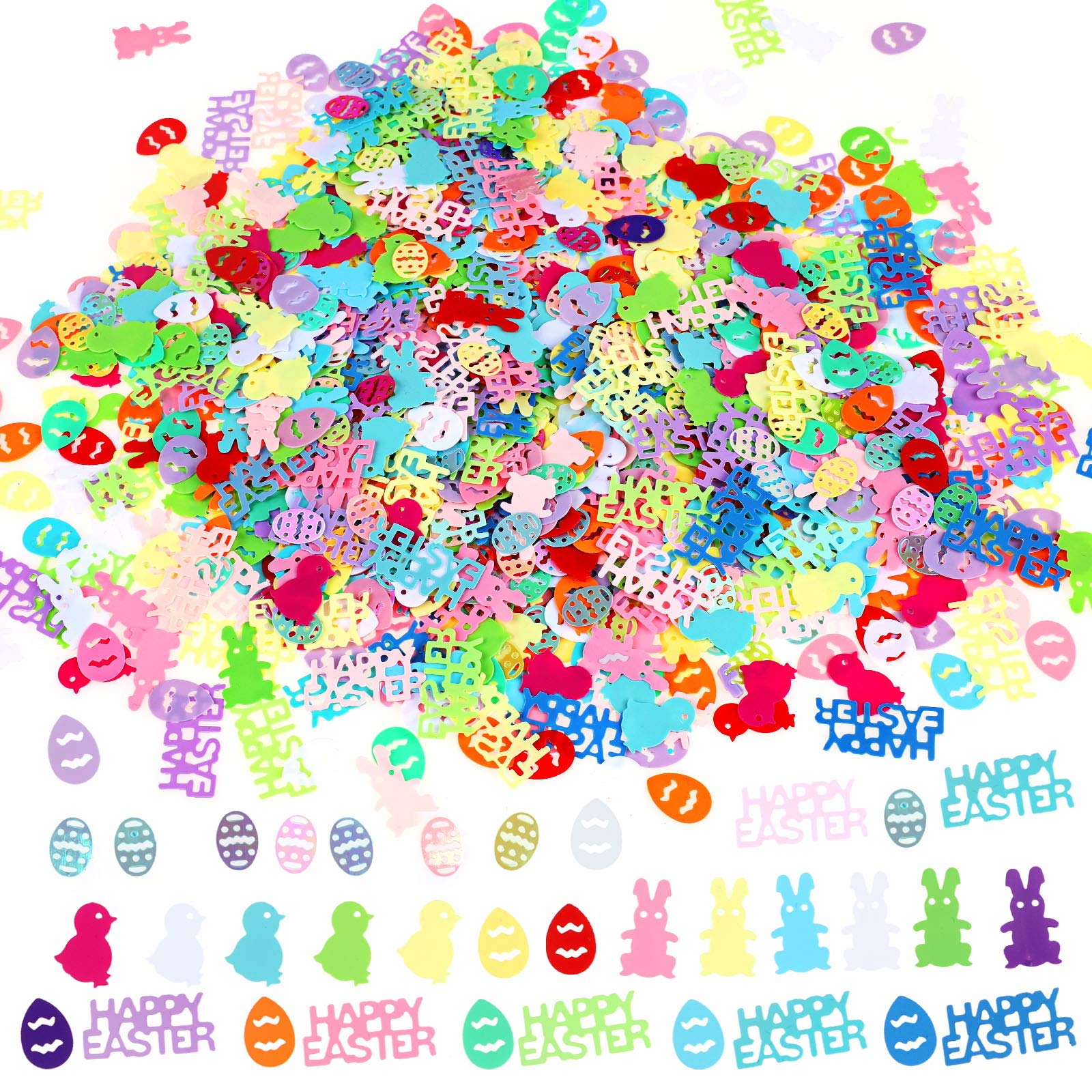 howaf-ostern-konfetti-tisch-glitzer-bunt-60g image 1