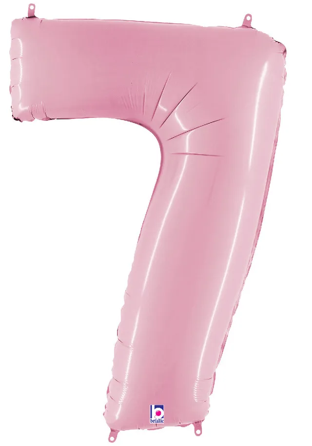 betallic-number-7-pastel-pink-folienballon-34-zahl-holografisch image 1