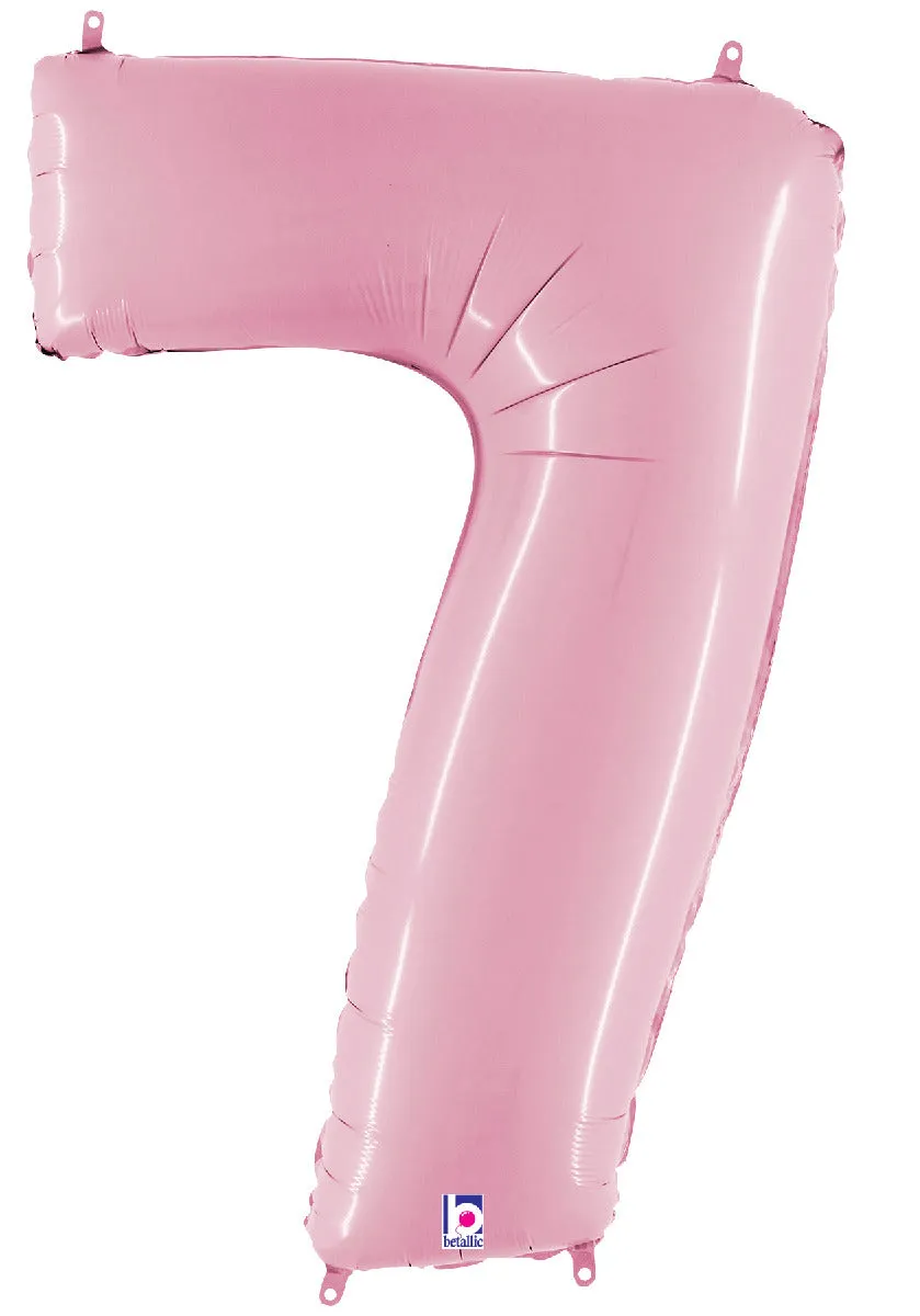 betallic-number-7-pastel-pink-folienballon-34-zahl-holografisch image 1