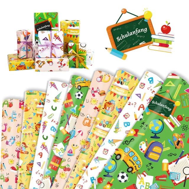 howaf-geschenkpapier-einschulung-mehrfarbig-8-b-gen-set image 1