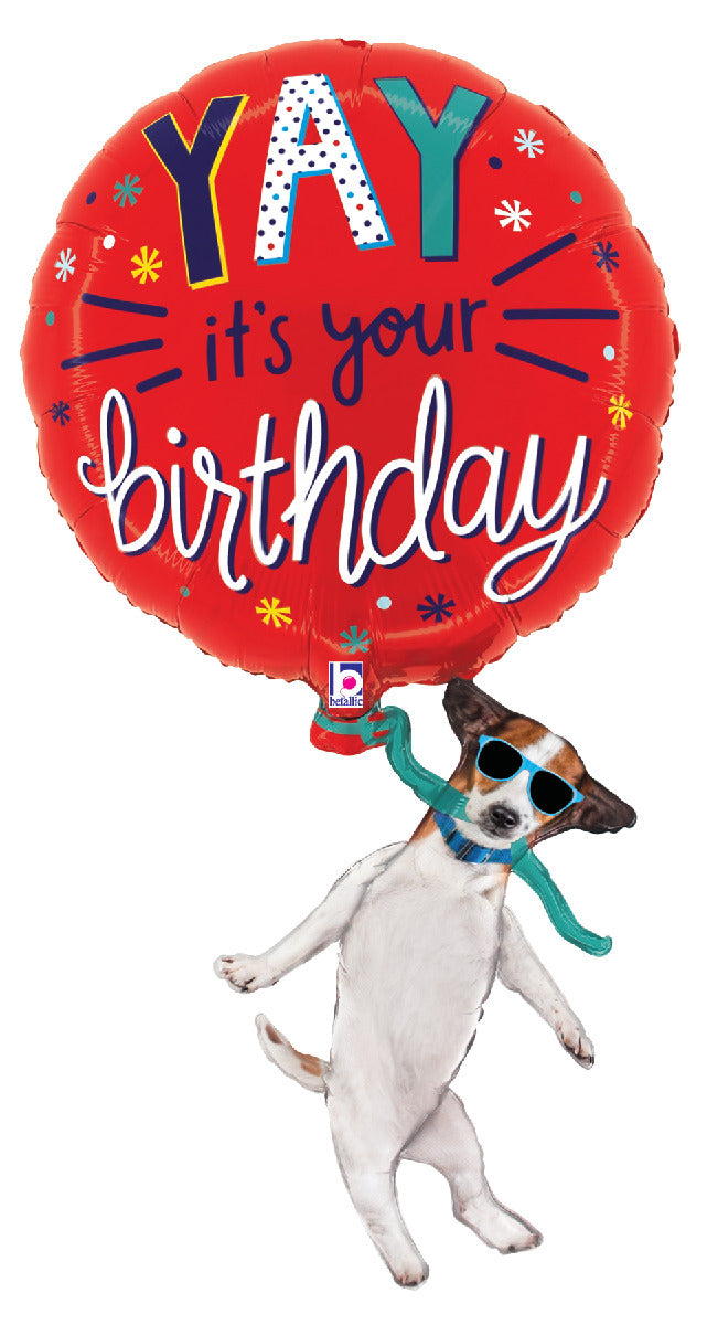 betallic-yay-birthday-dog-folienballon-38-zoll-hund image 1