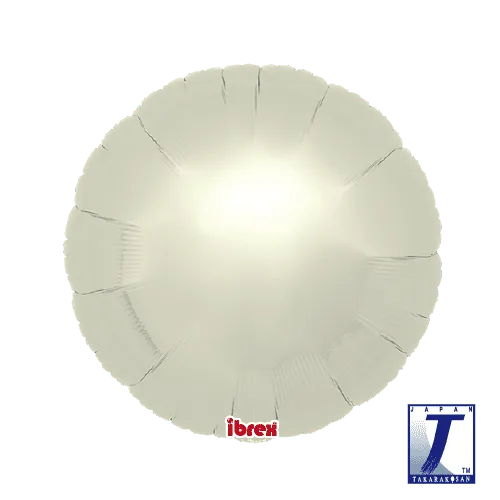 takara-ibrex-round-18-zoll-folienballon-metallic-ivory-creme image 1