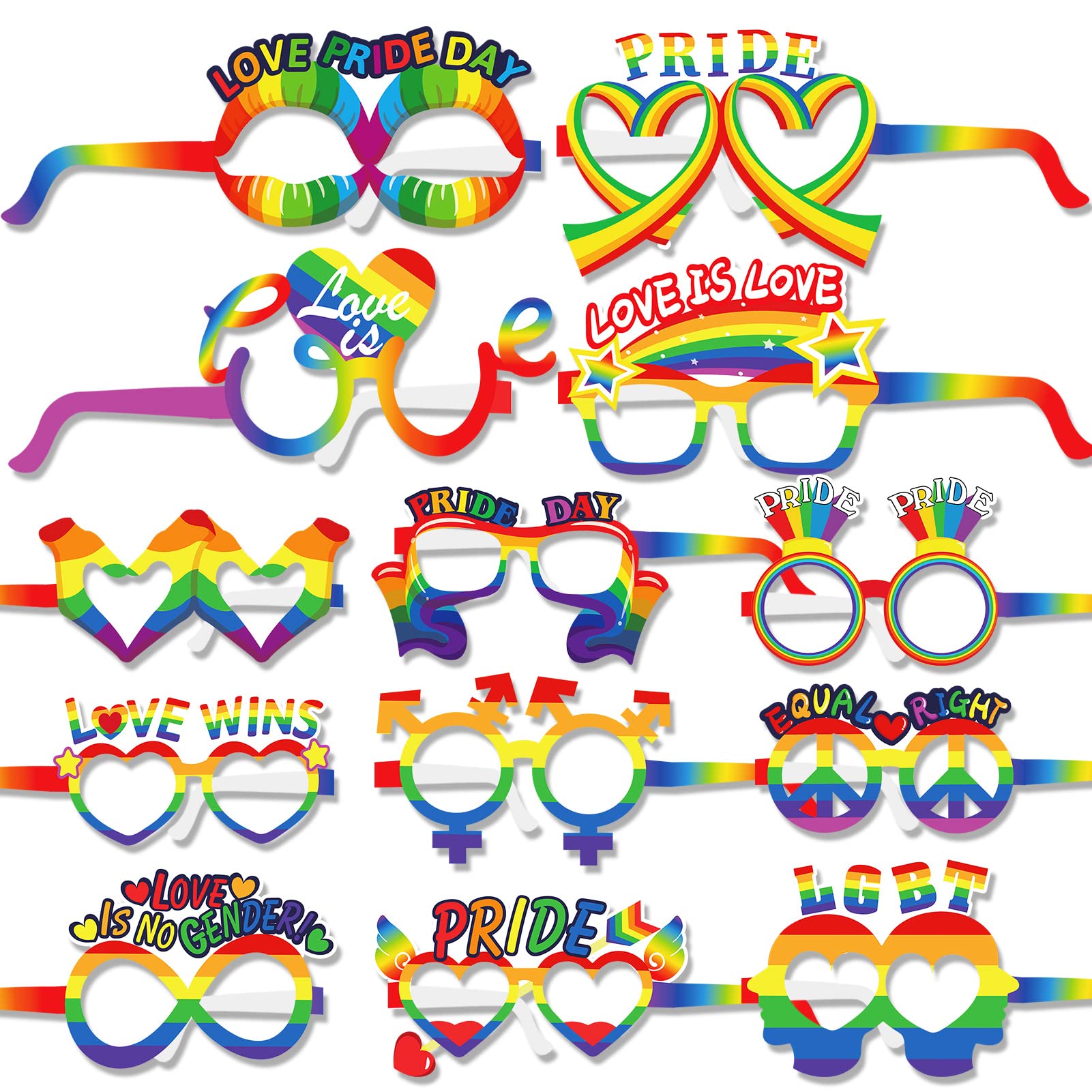 howaf-pride-partybrillen-regenbogen-papier-26-st-ck image 1