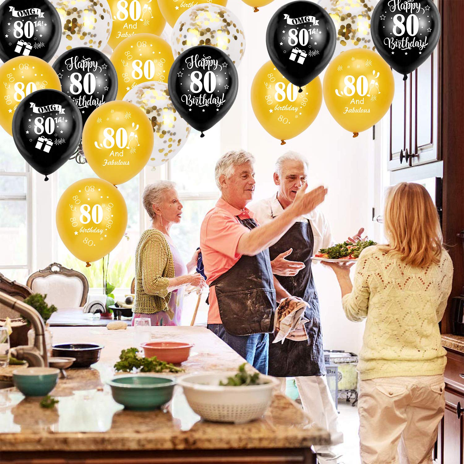 howaf-80-geburtstag-ballons-schwarz-gold-30-st-ck image 4