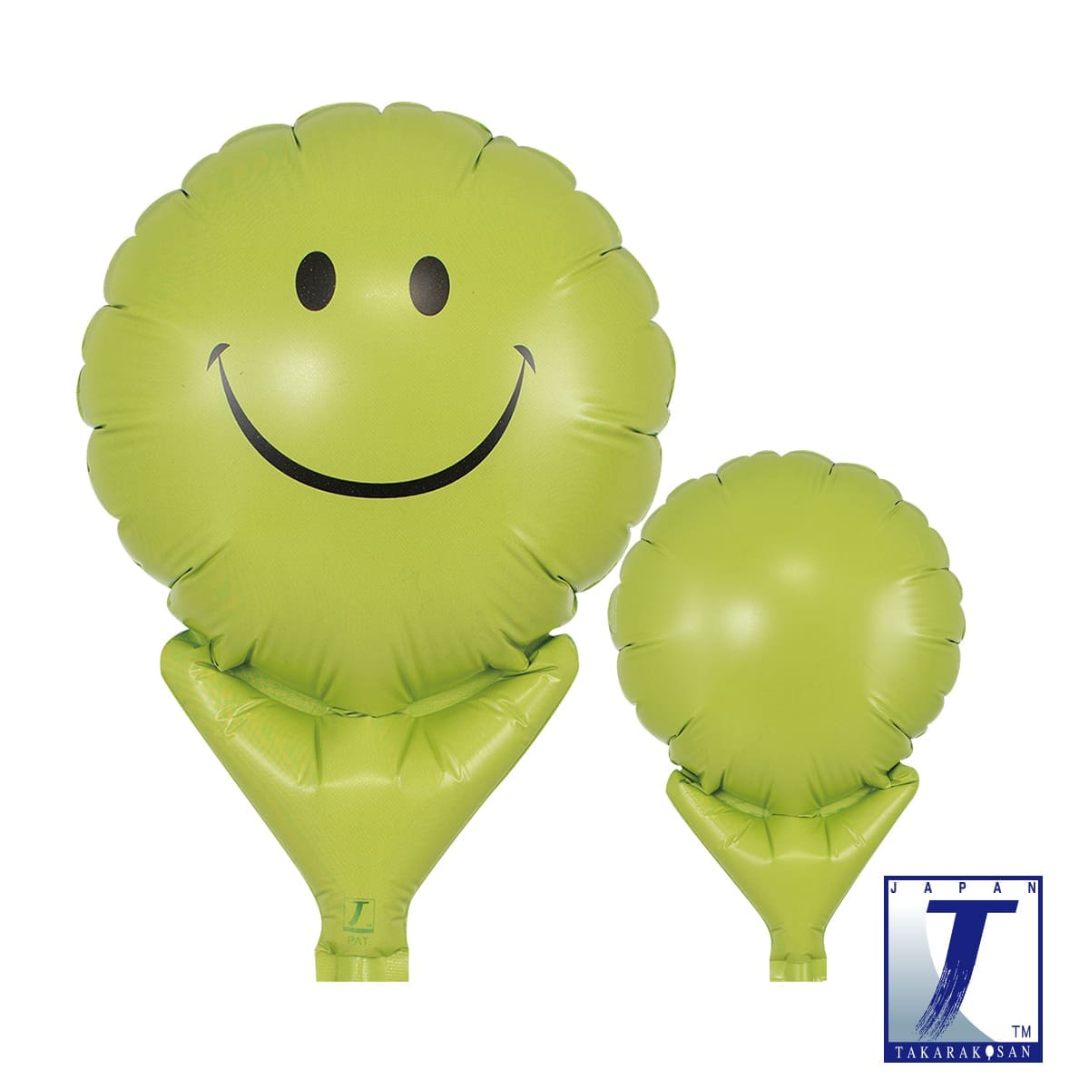 takara-upright-round-5-zoll-luftballon-smiley-gr-n image 1