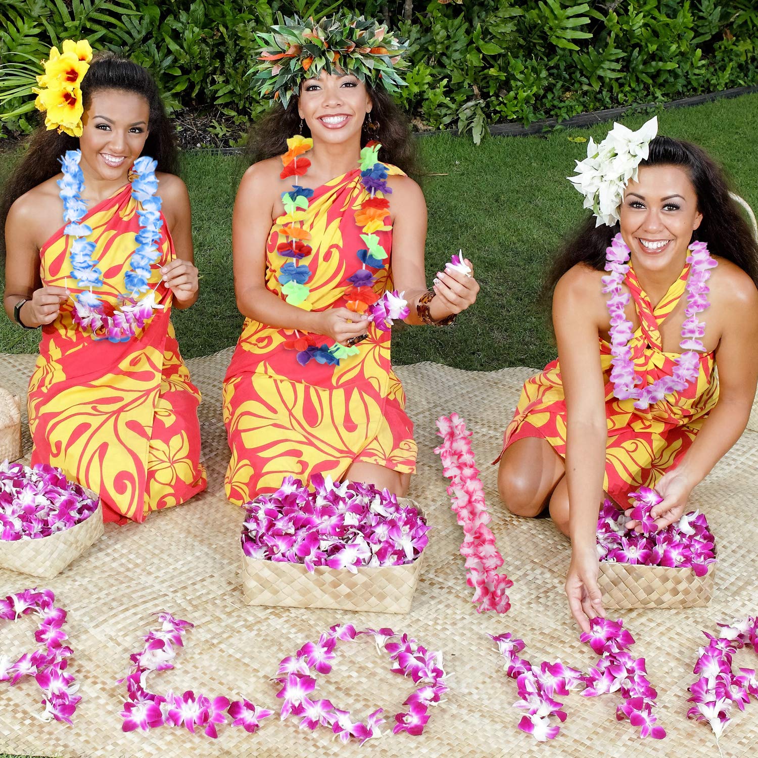 howaf-hawaii-blumenketten-haarspangen-party-set-30-teilig image 5