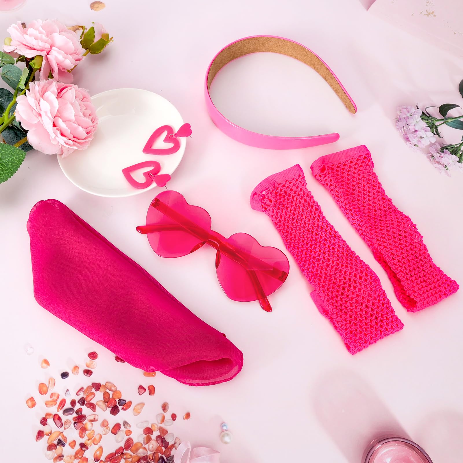 howaf-80er-90er-kost-m-damen-set-pink-5-teilig image 5