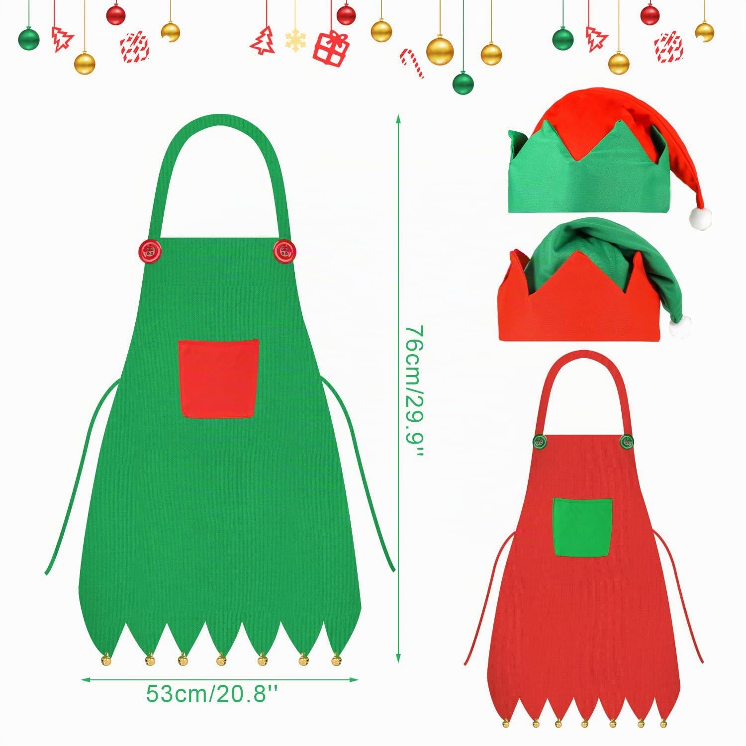 howaf-elf-kost-m-weihnachtssch-rze-elfenm-tze-2er-set image 2