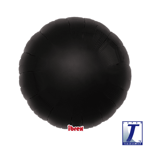 takara-ibrex-round-18-zoll-folienballon-metallic-schwarz image 1