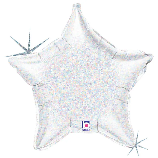 betallic-silver-holographic-star-folienballon-21-zoll-silber image 1