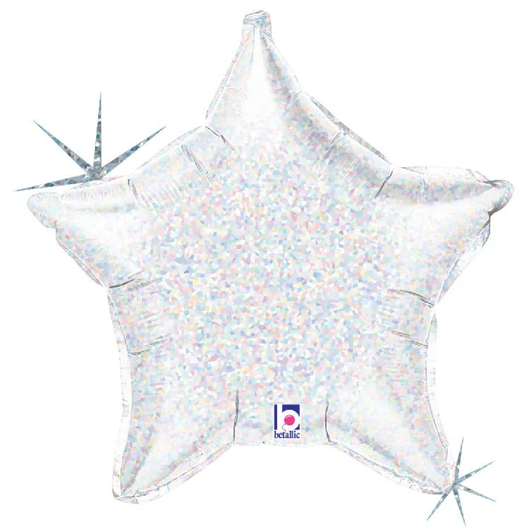 betallic-silver-holographic-star-folienballon-21-zoll-silber image 1