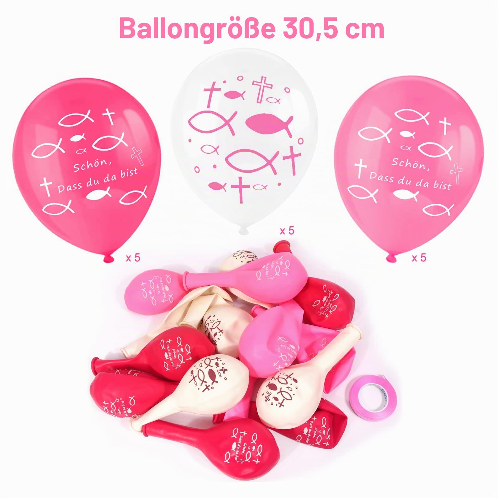howaf-kommunion-deko-m-dchen-deko-set-mit-luftballons-fisch image 2