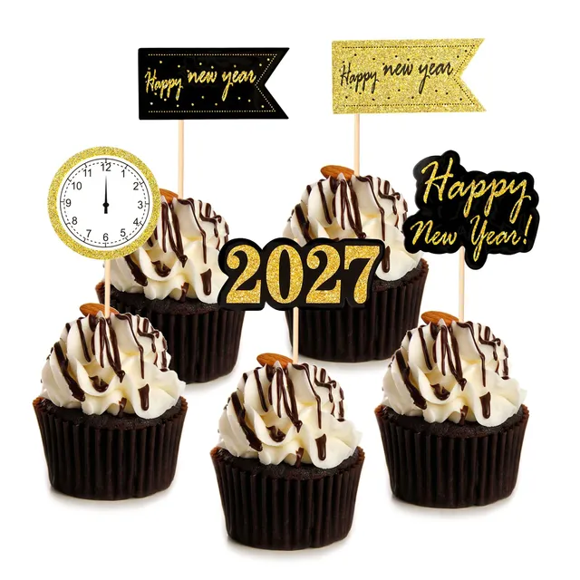 howaf-silvester-deko-2027-cupcake-topper-tortendeko-25-st-ck image 1