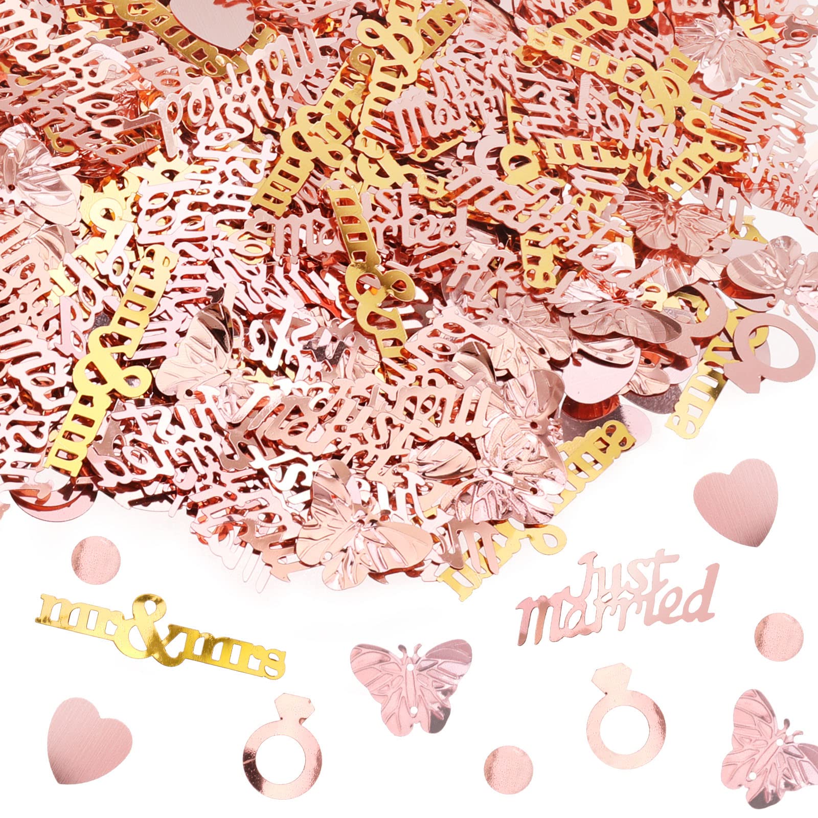howaf-hochzeit-streudeko-konfetti-ros-gold-70g-mr-mrs image 1