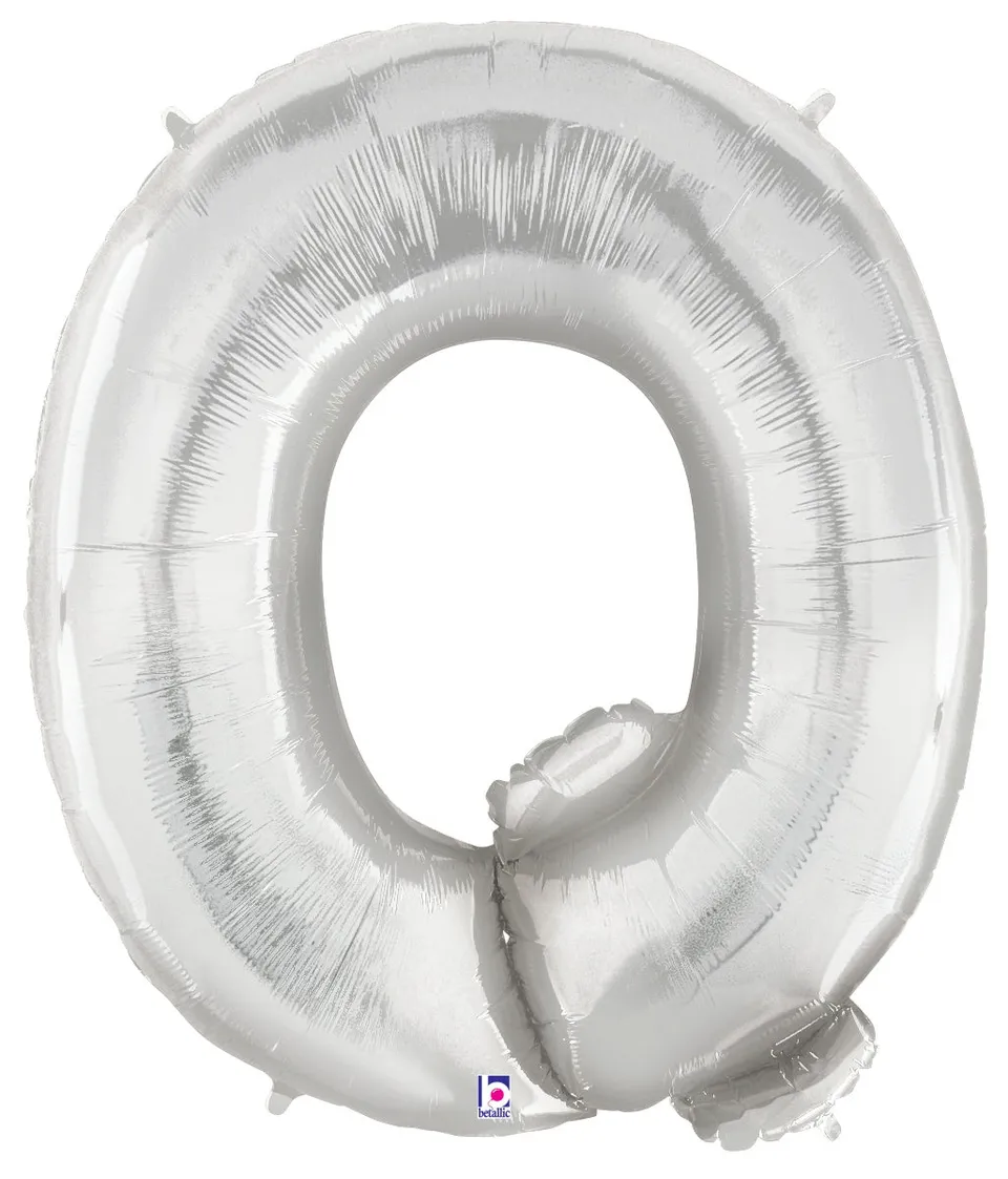 betallic-letter-q-silver-folienballon-14-silber image 1