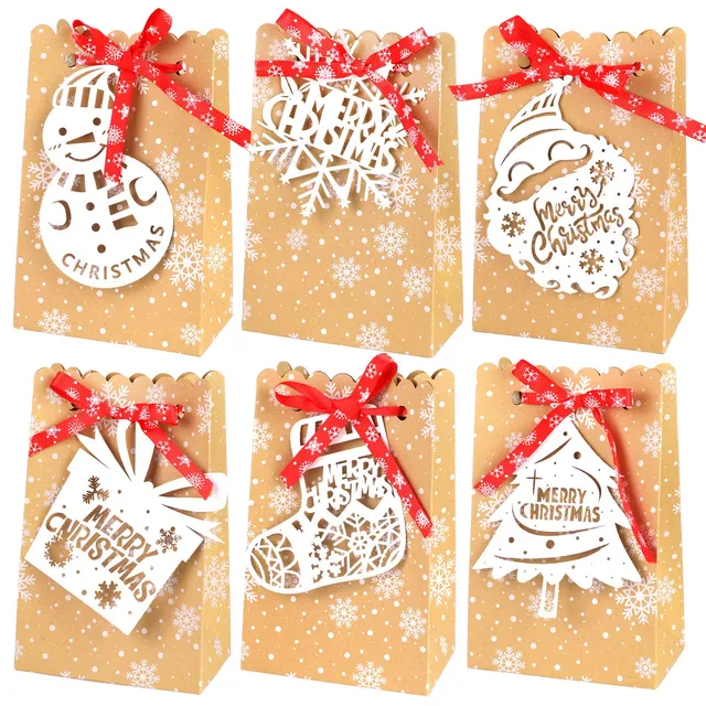 howaf-geschenkt-ten-weihnachten-24-st-ck-kraftpapier-mit-griff image 1