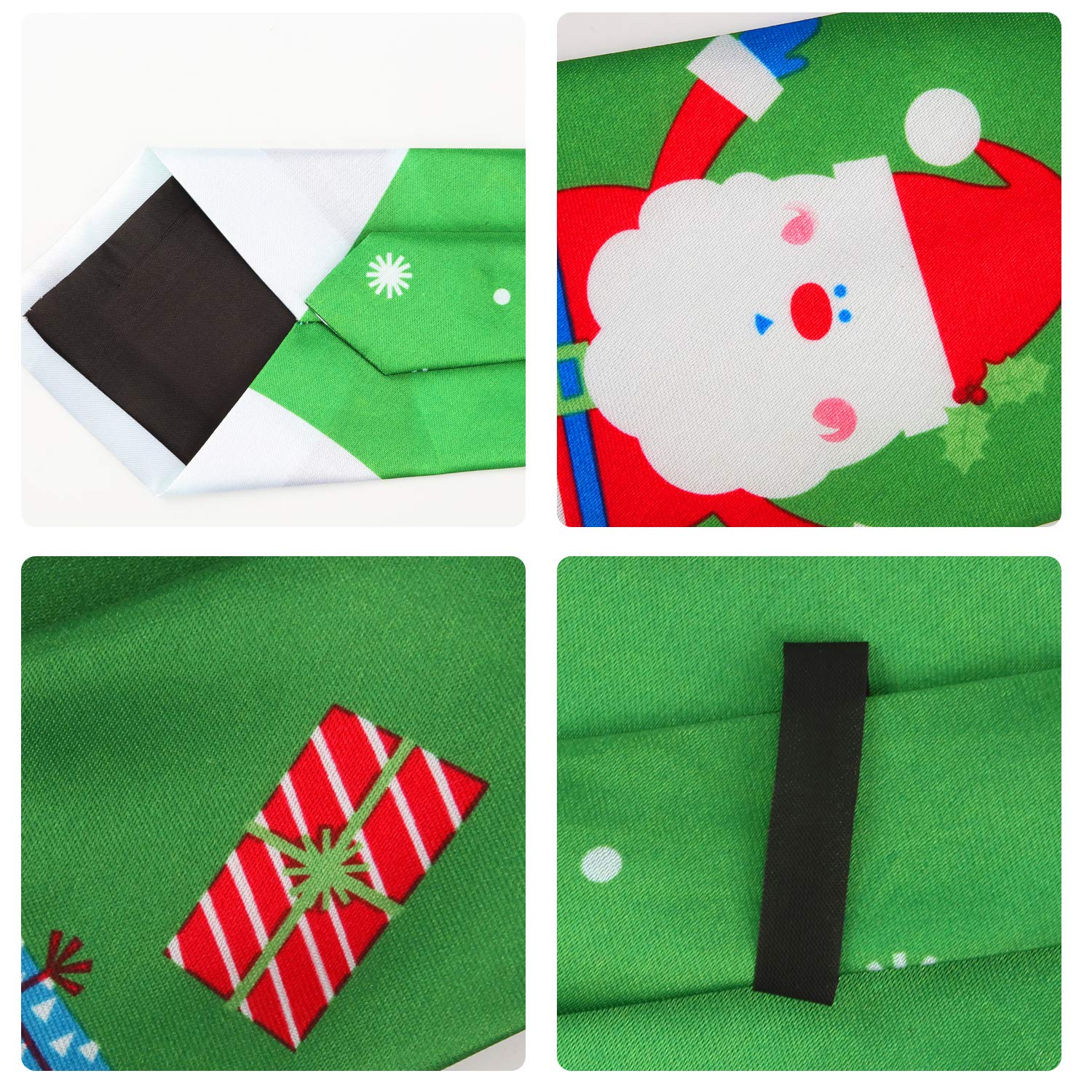 howaf-weihnachtskrawatte-herren-3er-set-schneeflocke-polyester image 4