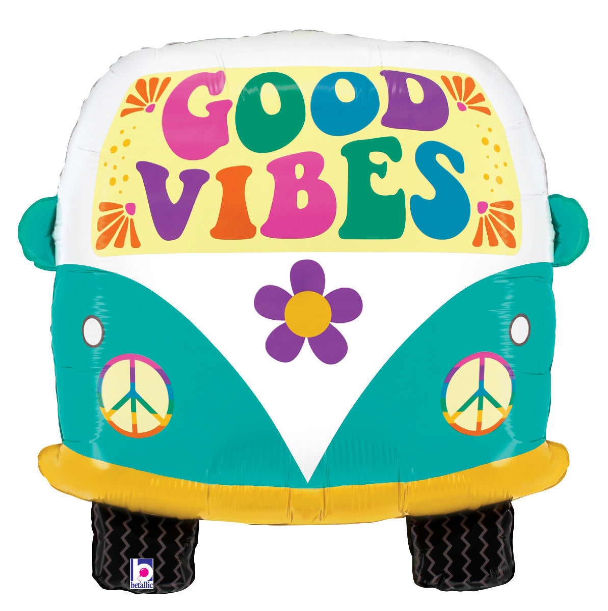 betallic-groovy-good-vibes-bus-folienballon-27-zoll-flach image 1