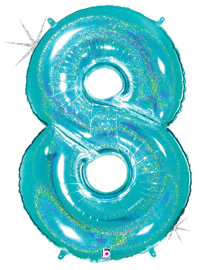 betallic-zahl-8-folienballon-robin-s-egg-blue-34-glitter image 1