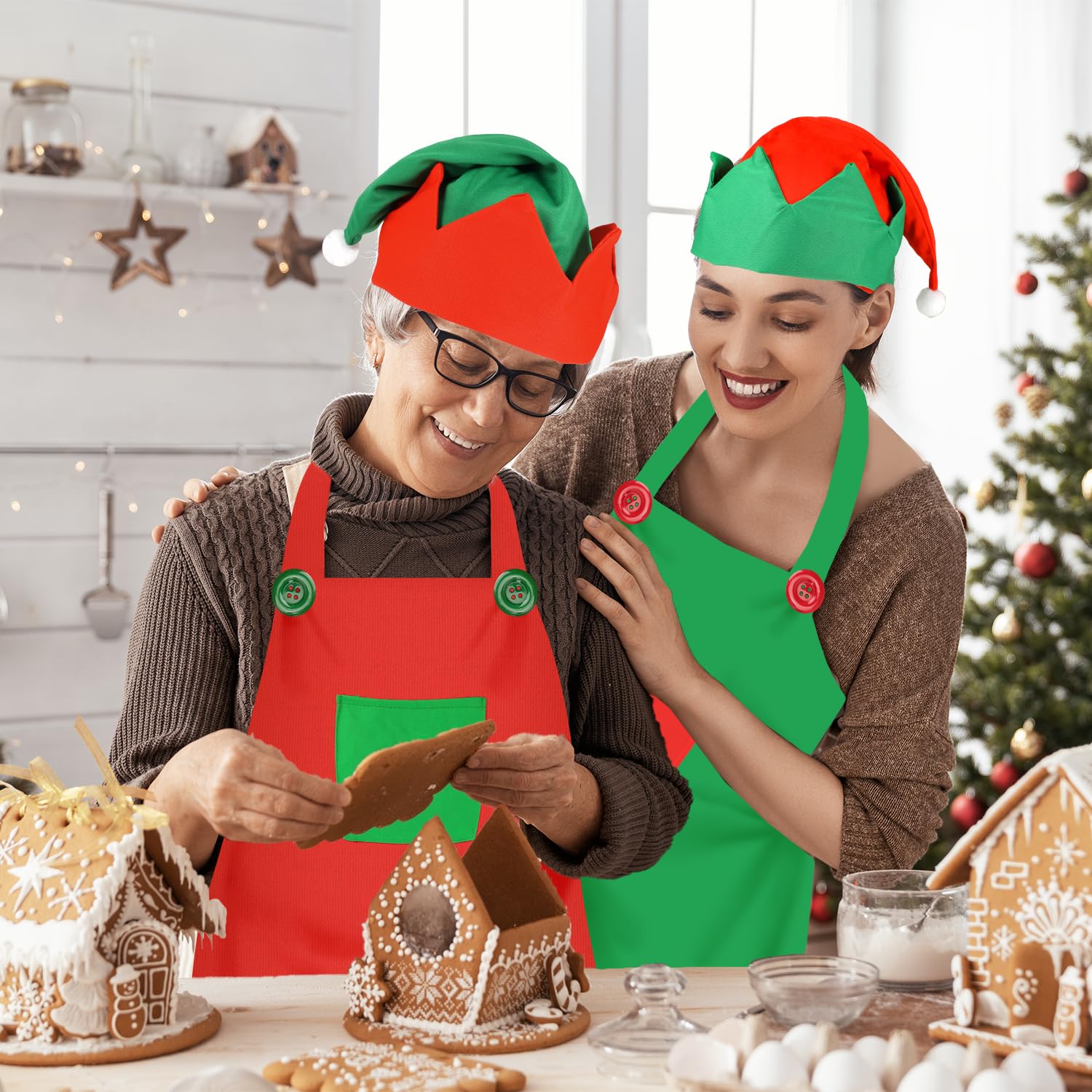 howaf-elf-kost-m-weihnachtssch-rze-elfenm-tze-2er-set image 7