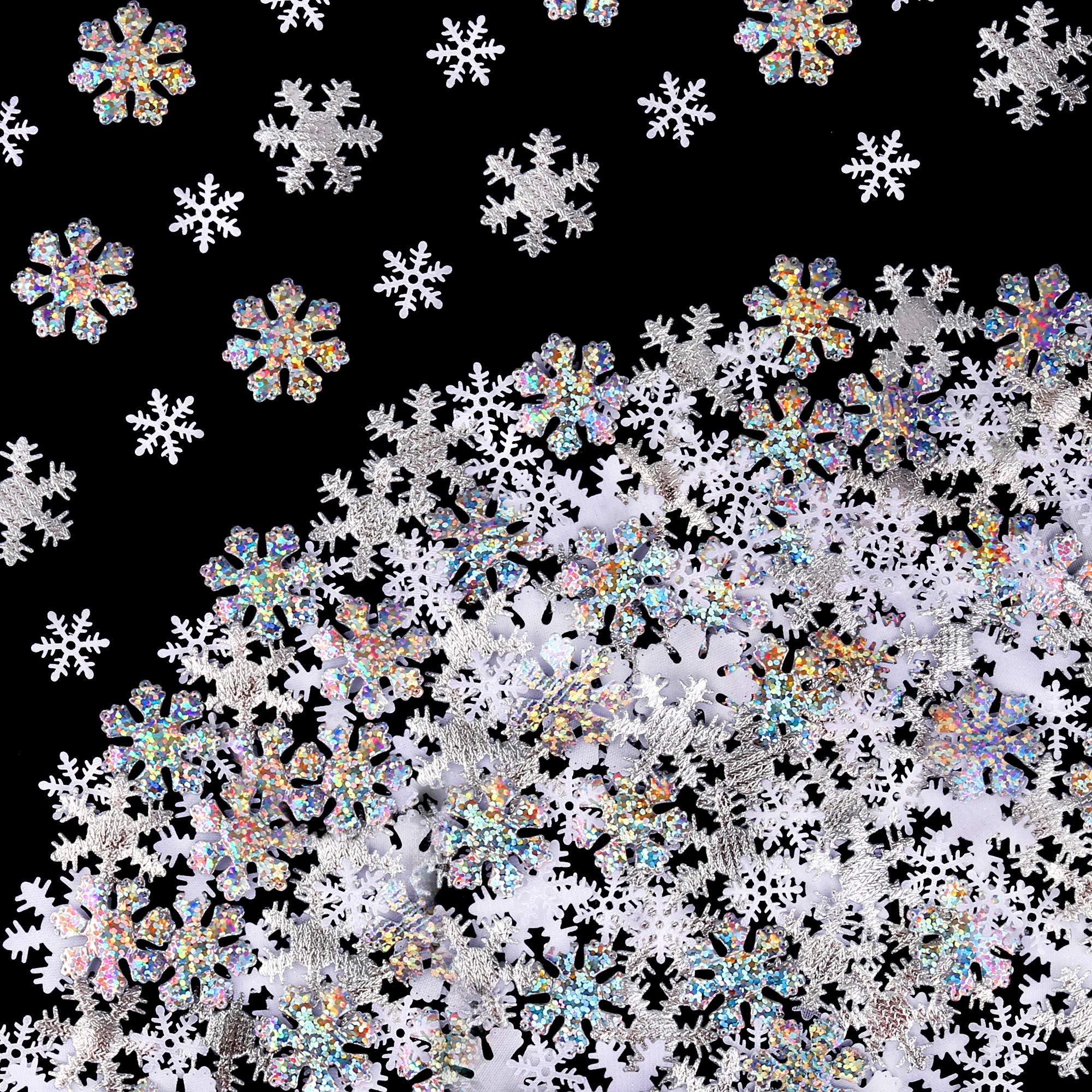 howaf-schneeflocken-konfetti-wei-tischdeko-300-st-ck-set image 5