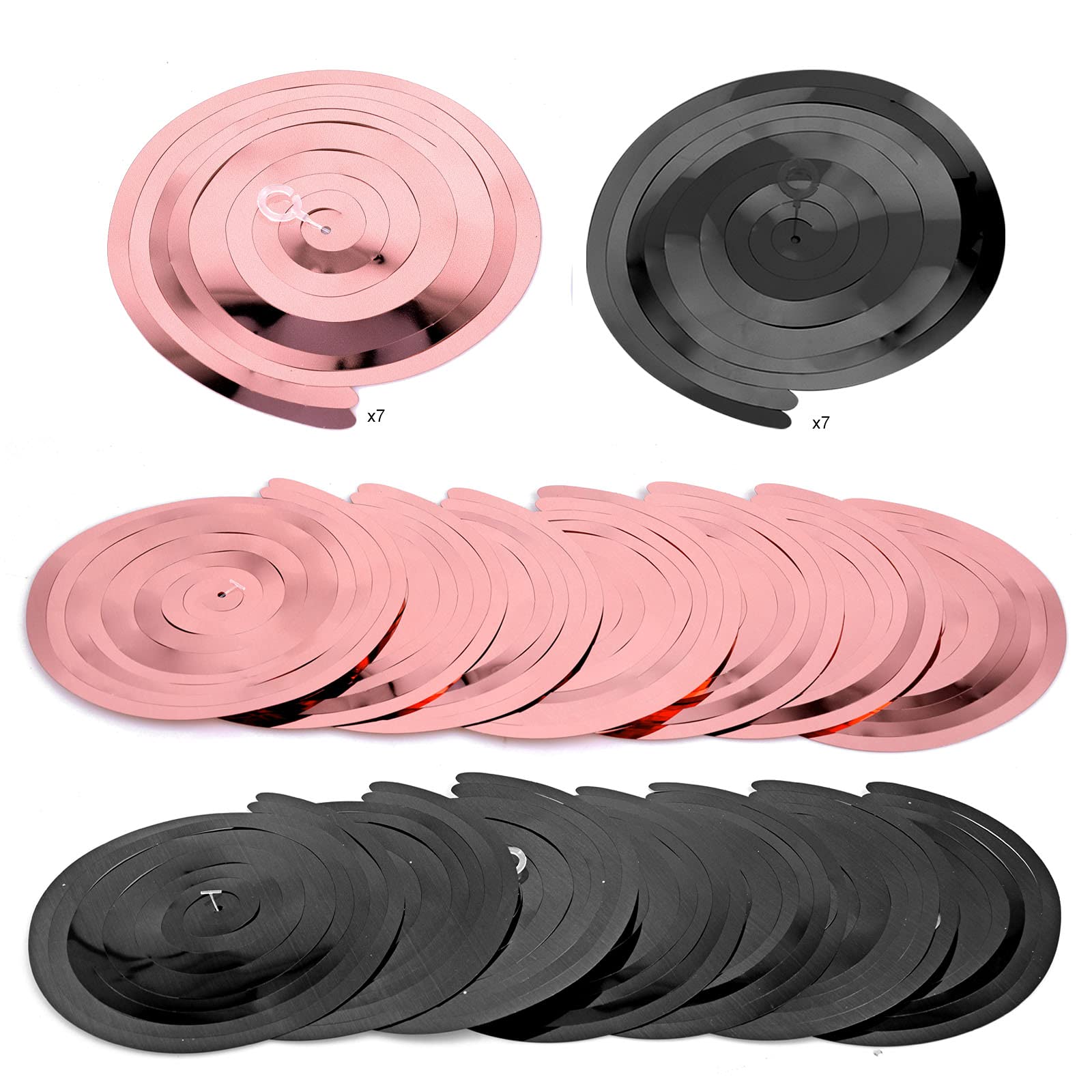 howaf-60-geburtstag-h-ngedeko-rosegold-30-st-ck-spiralen-wirbel image 4