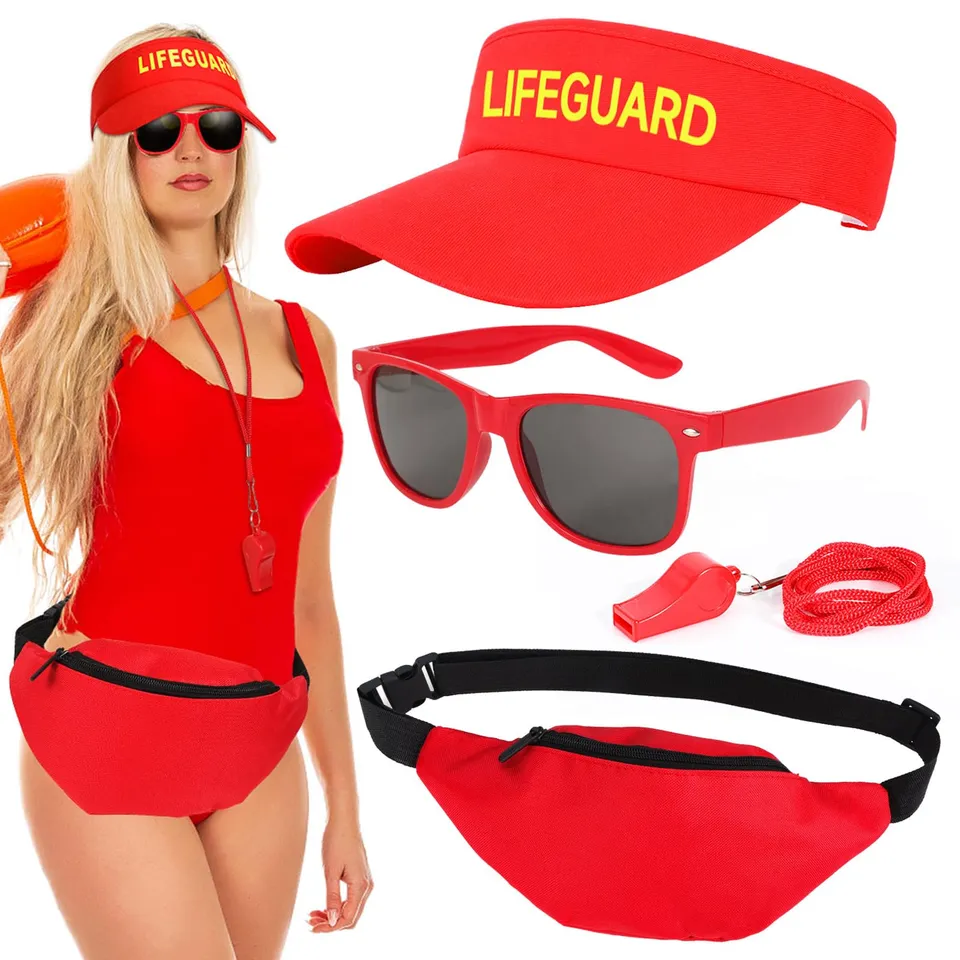 howaf-baywatch-kost-m-lifeguard-set-4-teilig-rot image 1