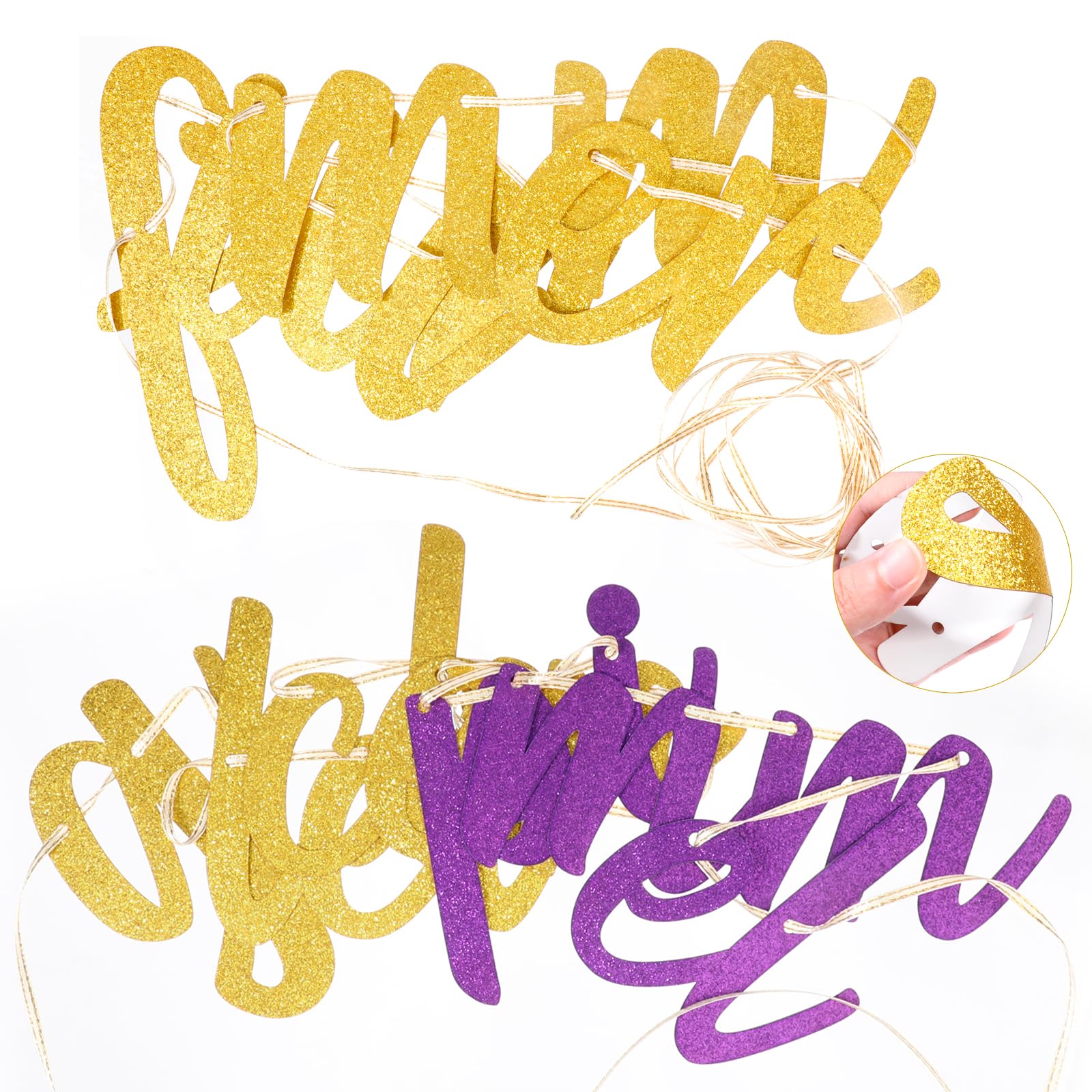 howaf-gleicher-pimmel-f-r-immer-jga-set-banner-luftballons-lila-gold image 4