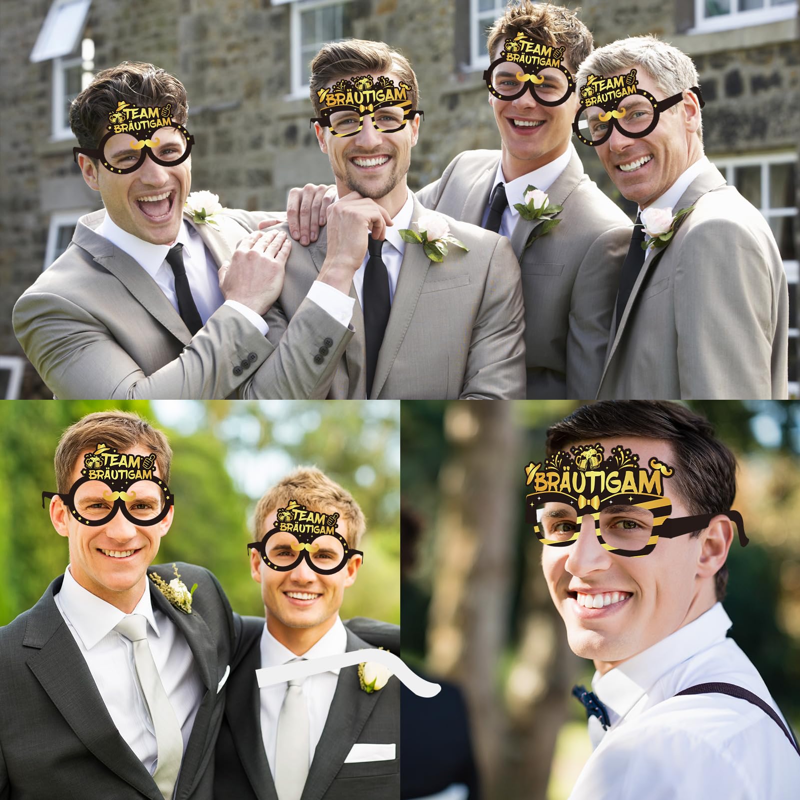 howaf-jga-m-nner-brille-12er-set-br-utigam-team-groom image 7